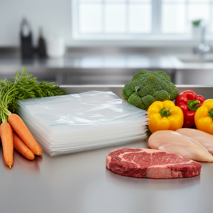 Sacs sous vide gaufrés gros volumes — paquet de 100 (4 tailles)