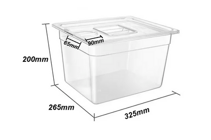 Bac de cuisson sous vide 11 L pour thermoplongeur (bain-marie)