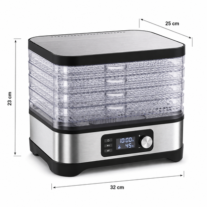 Déshydrateur alimentaire compact 5 plateaux 380W (sans BPA)